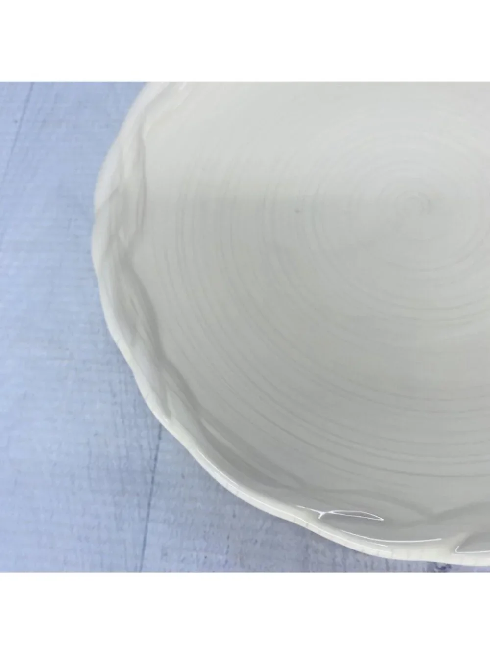 Tracy OCTAVIA HILL Solid Cream Twisted Rope Edge Ceramic 8